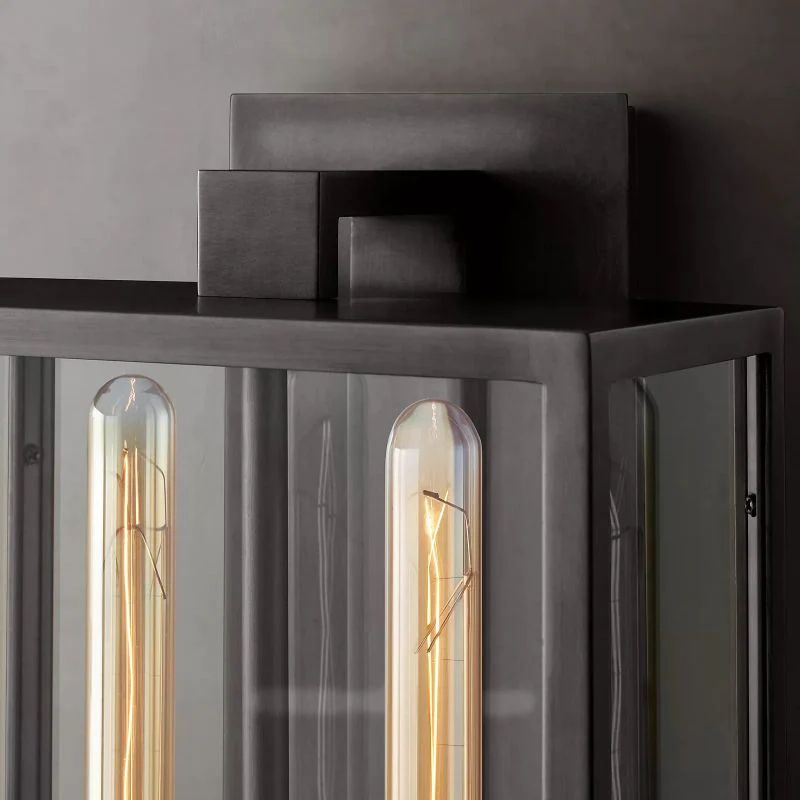 Beckman Outdoor Square Lantern Wall Sconce 28"