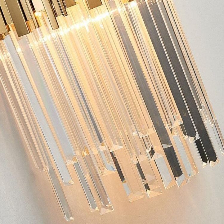 Luster Gaze Gilded Radiance Crystal Wall Sconce - Background Shot
