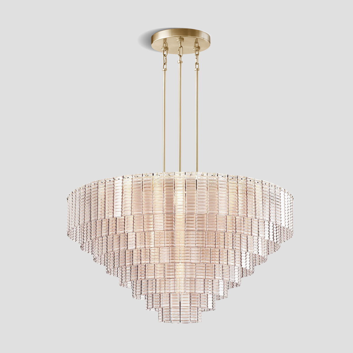 Shron Round Glass Tile Chandelier