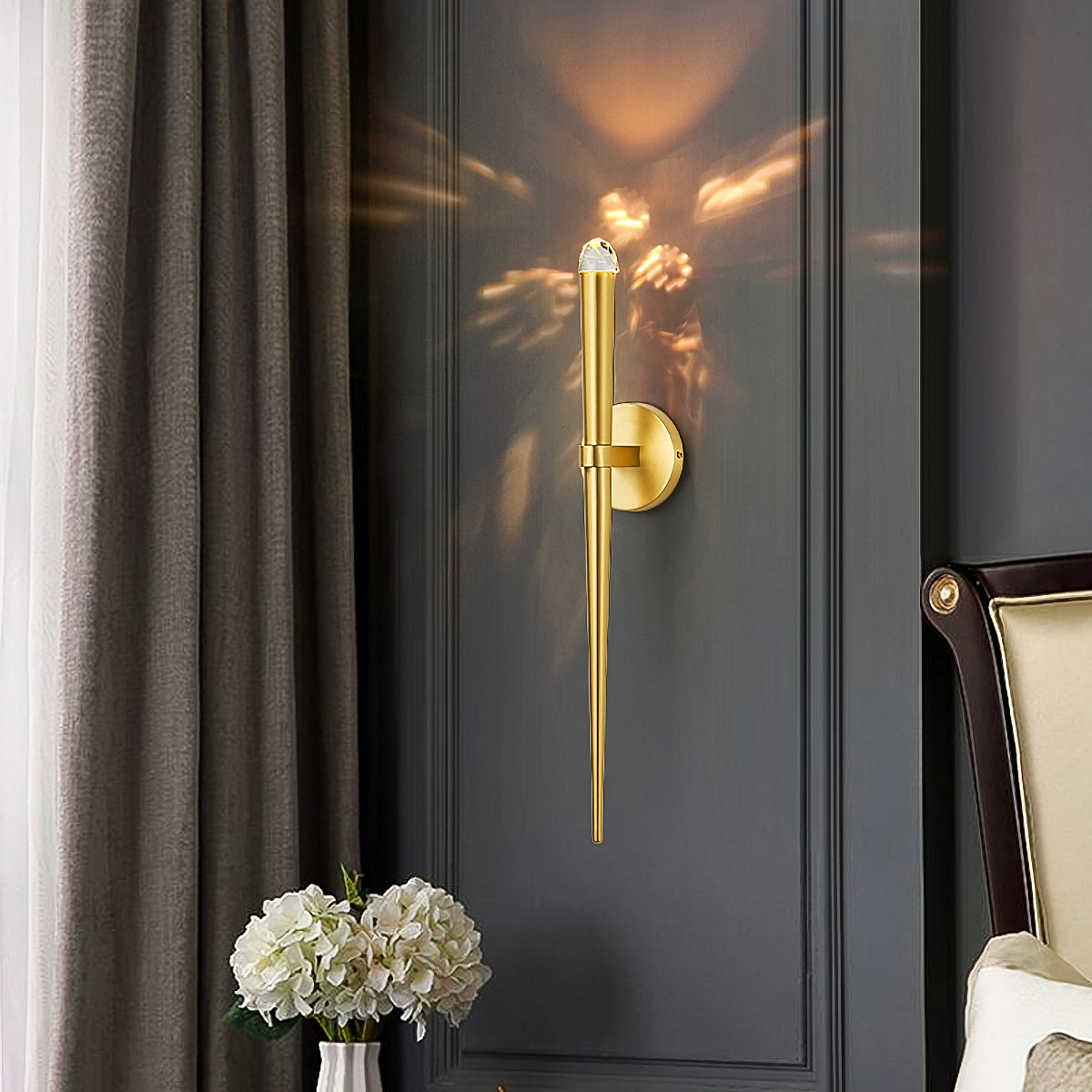 Aquitains Modern Torch Wall Sconce