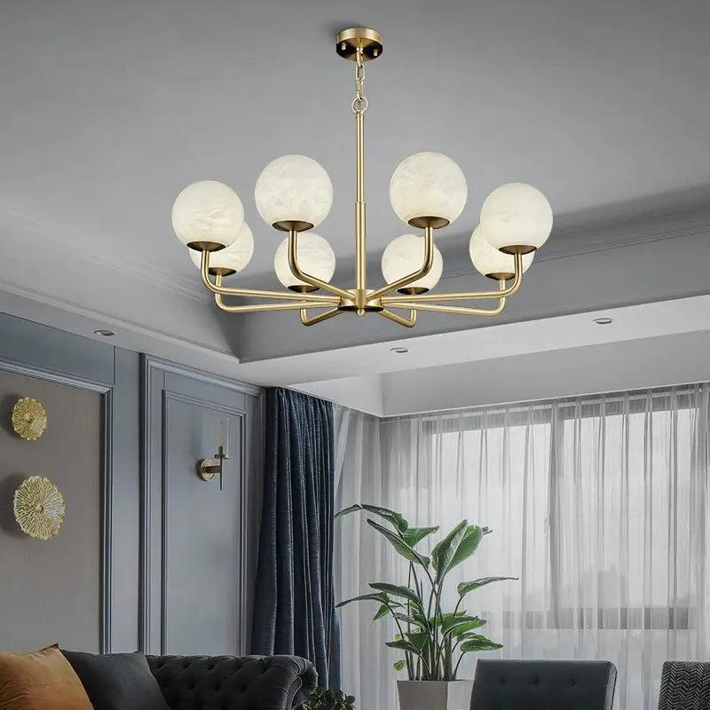 Alabaster Modern Global Dining Chandelier