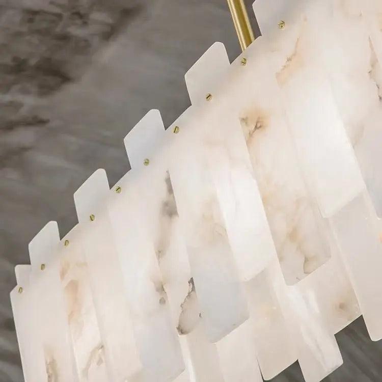 Alabaster Modern Rectangular Dining Room Chandeliers