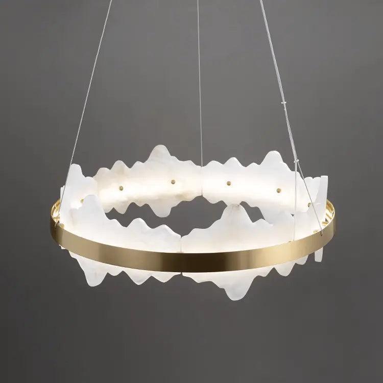 Spain Alabaster Brass Indoor Chandelier Lighting