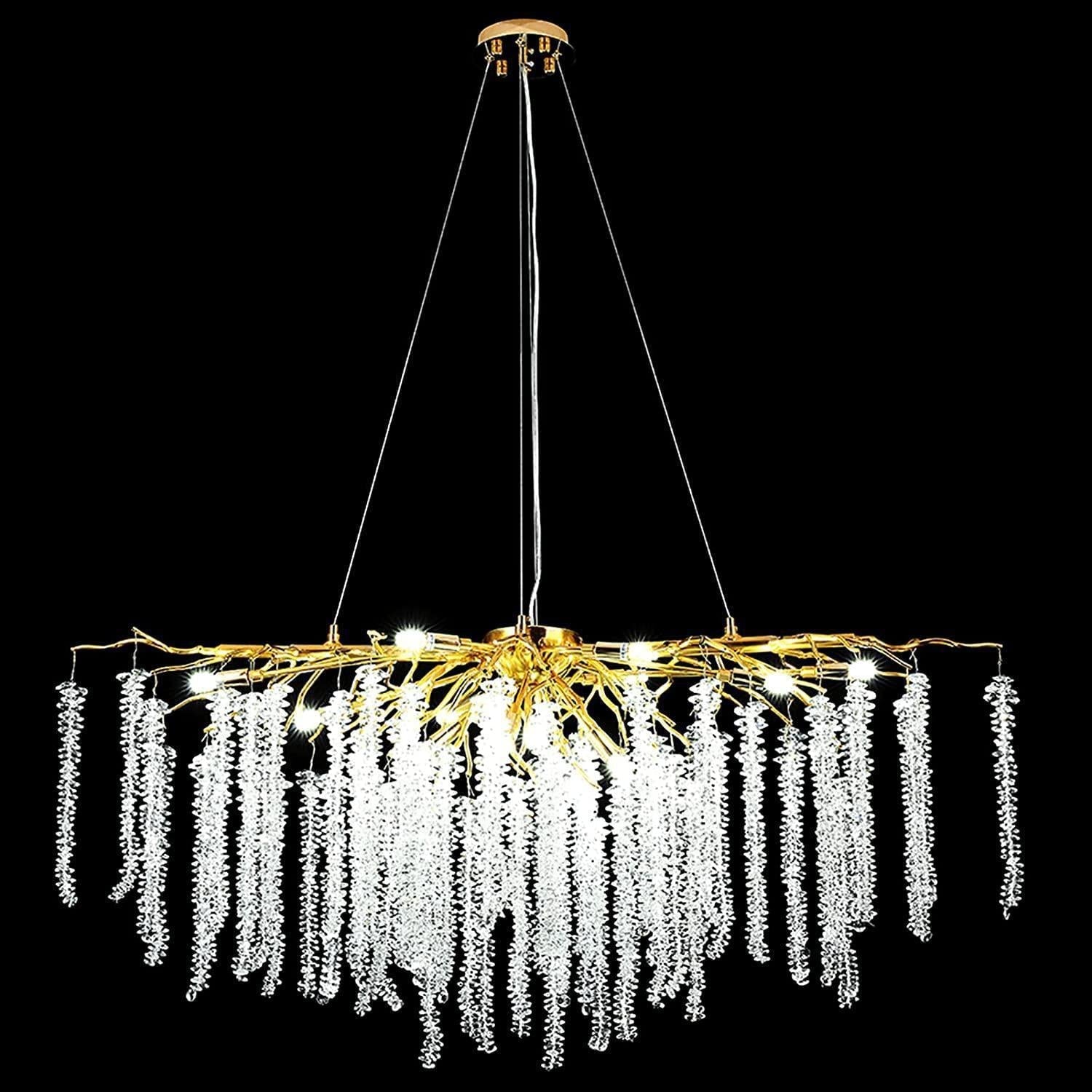 Luster Gaze Radiant Bloom Crystal Branch Chandelier - Background Shot
