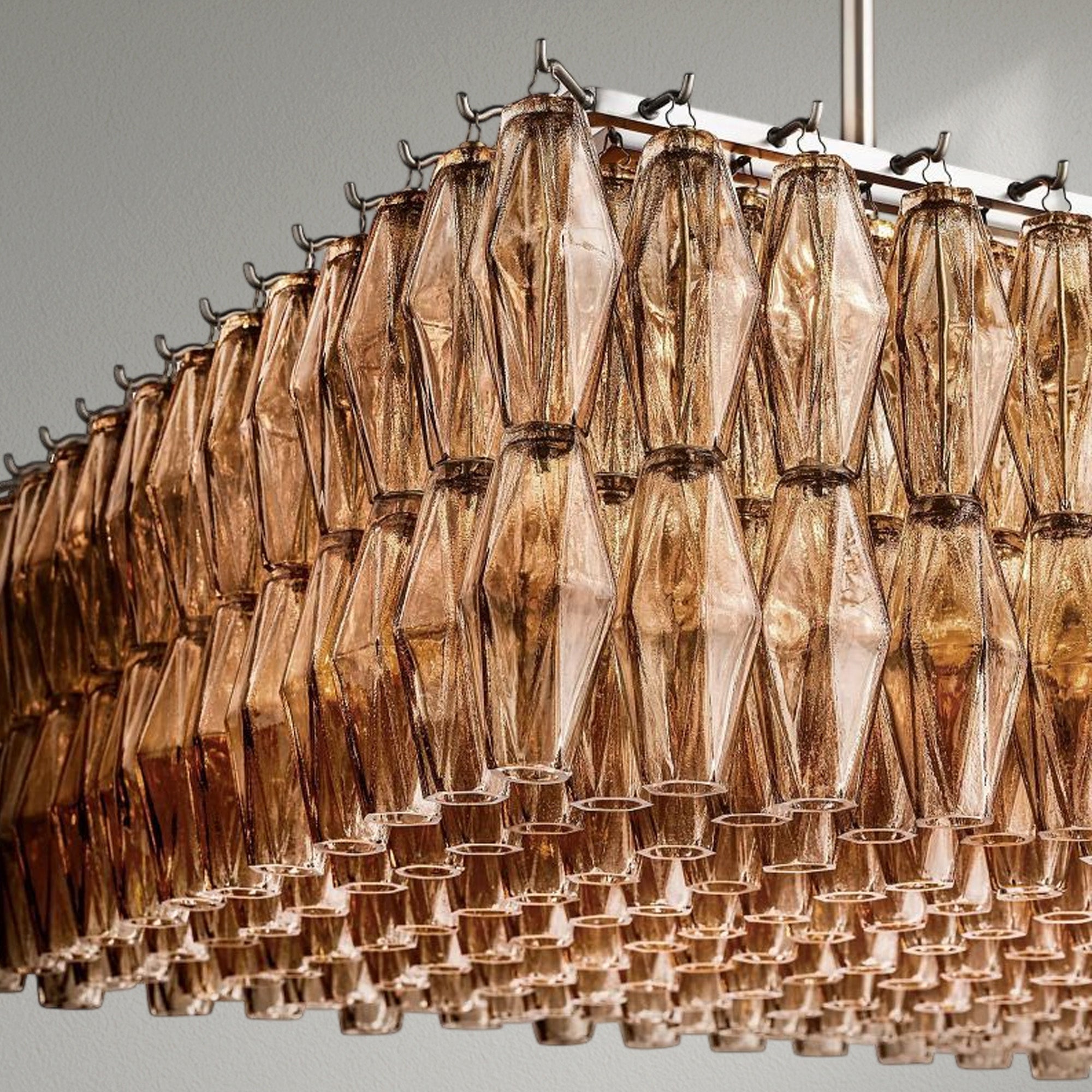 Chiaran Glass Rectangular Chandelier