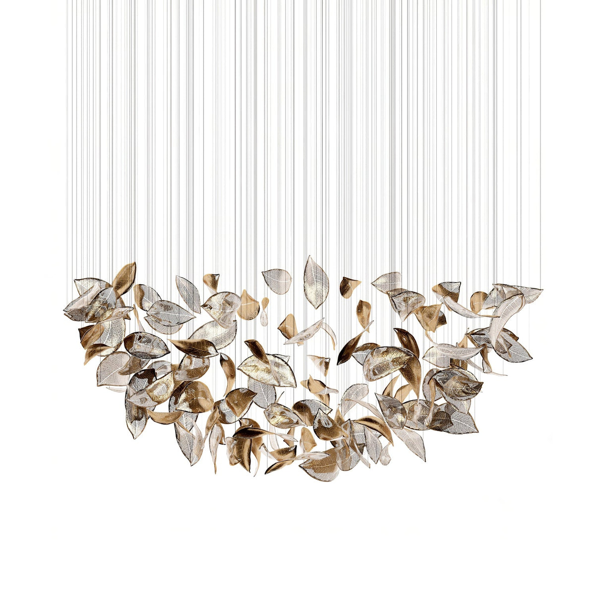 Galaxy Shake Leaves Crystal Spiral Chandelier