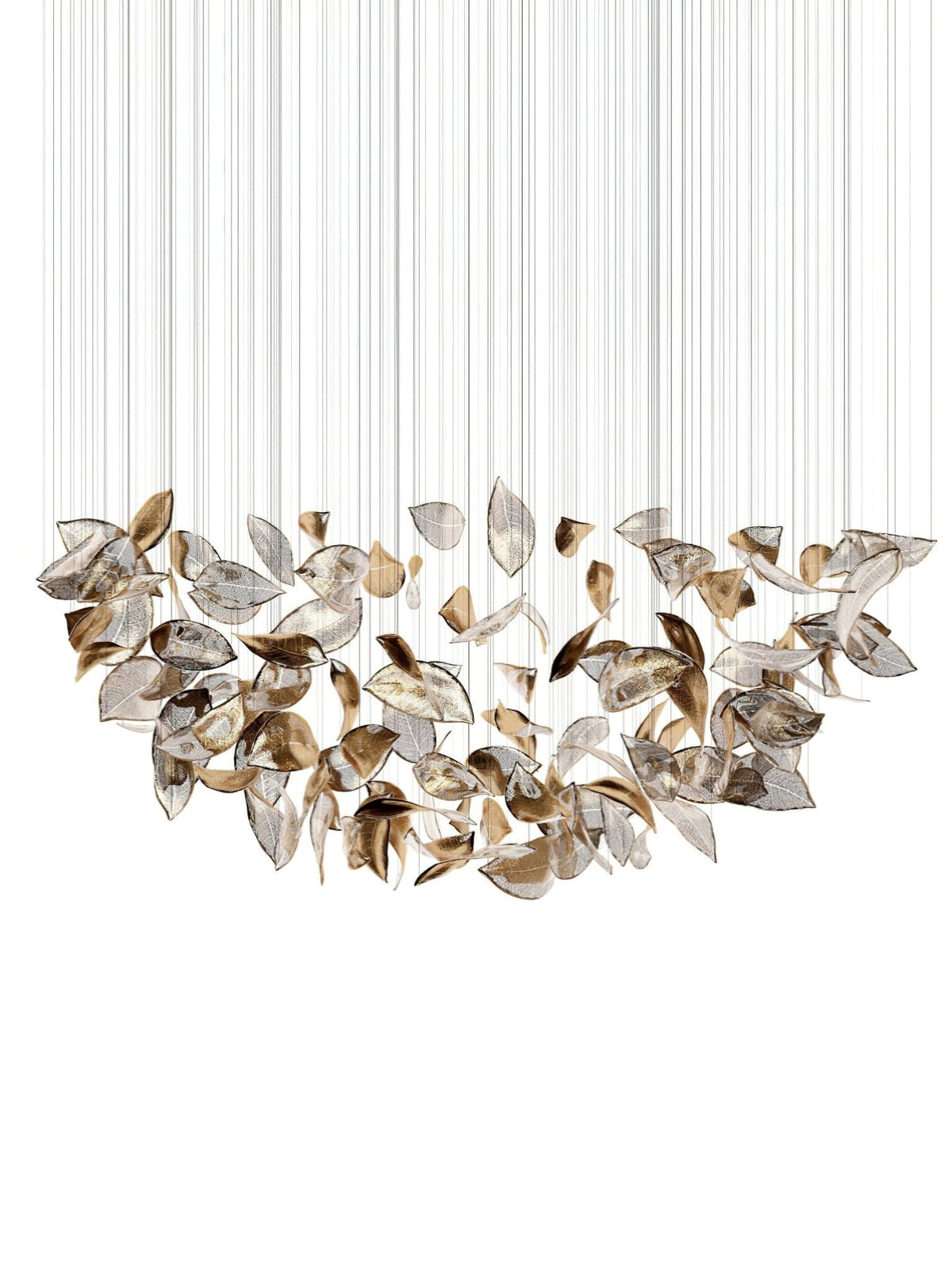 Galaxy Shake Leaves Crystal Spiral Chandelier
