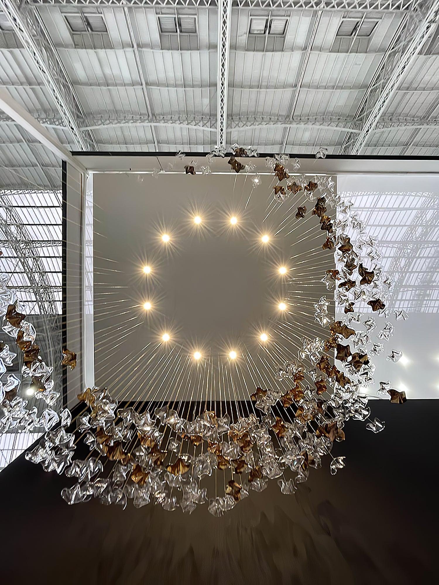 Tidal Stair Crystal Spiral Chandelier