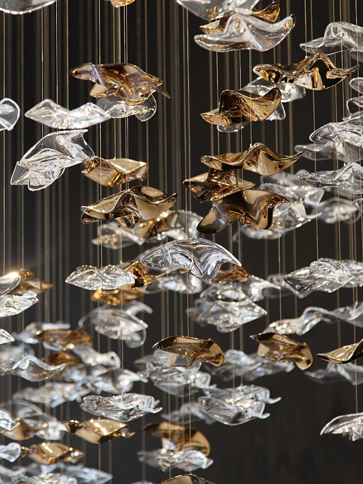 Tidal Stair Crystal Spiral Chandelier