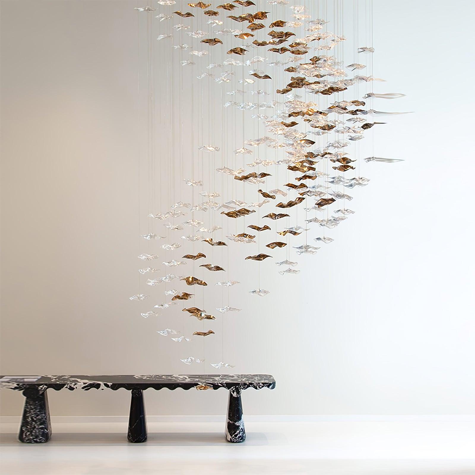 Tidal Stair Crystal Spiral Chandelier