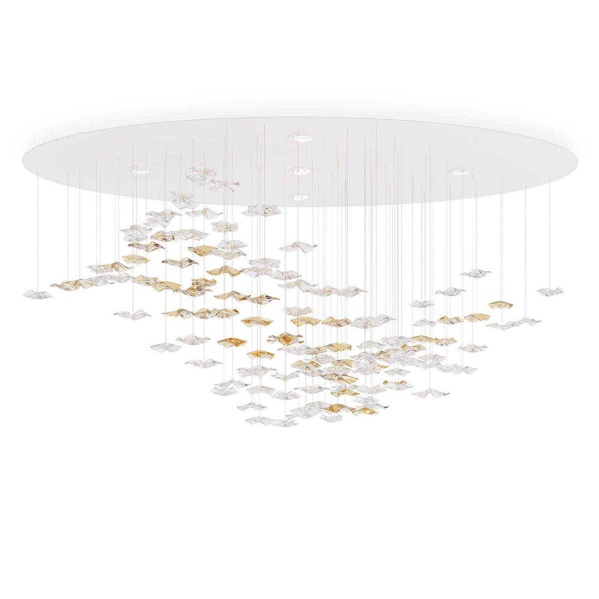 Galaxy Tidal Art Glass Crystal Spiral Chandelier