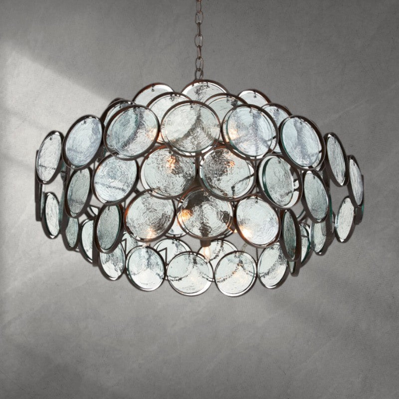Luster Gaze Radiant Disc 8-Light Chandelier - Background Shot