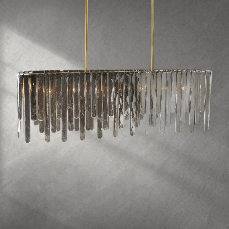 Luster Gaze Cascade Veil Linear Chandelier - Background Shot