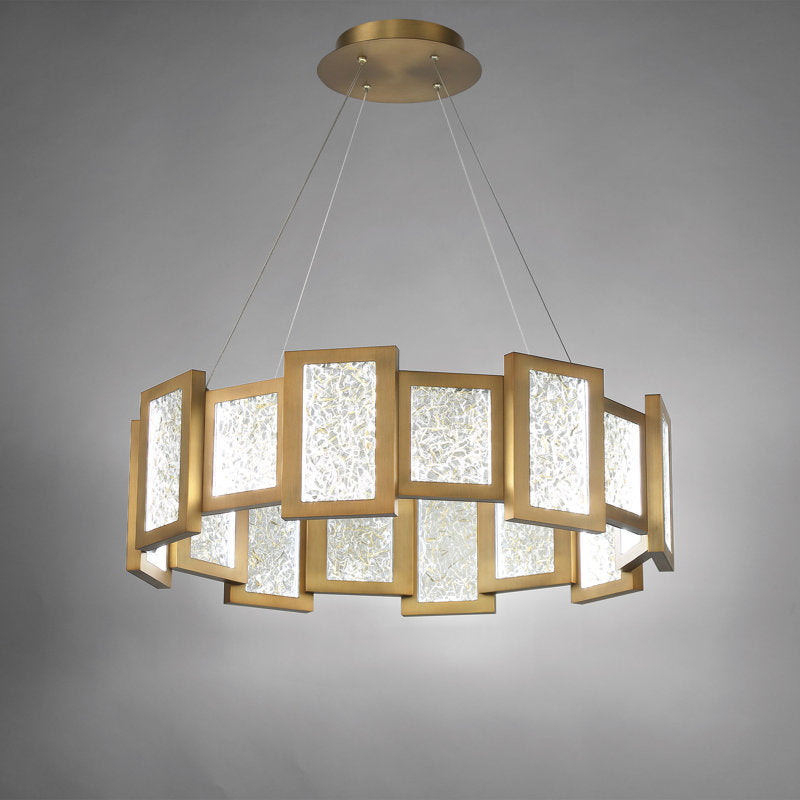 Luster Gaze Radiant Bloom 16-Light LED Chandelier - Background Shot