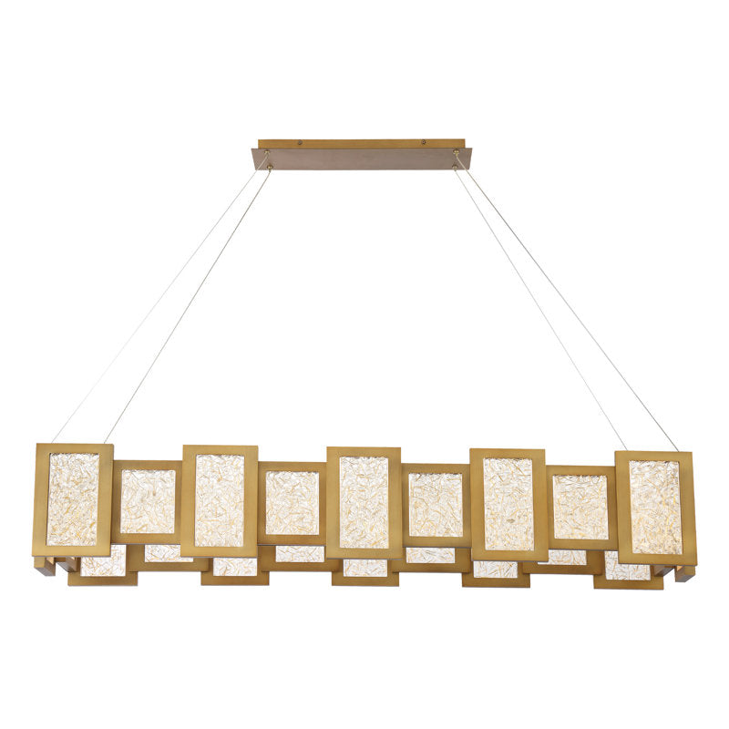 Luster Gaze Radiant Horizon 24-Light Chandelier - American transitional great room with cathedral ceiling