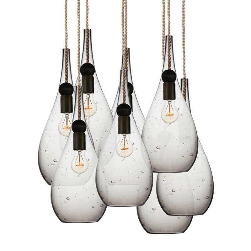 Luster Gaze Veridian Cluster 8-Light Chandelier - Background Shot