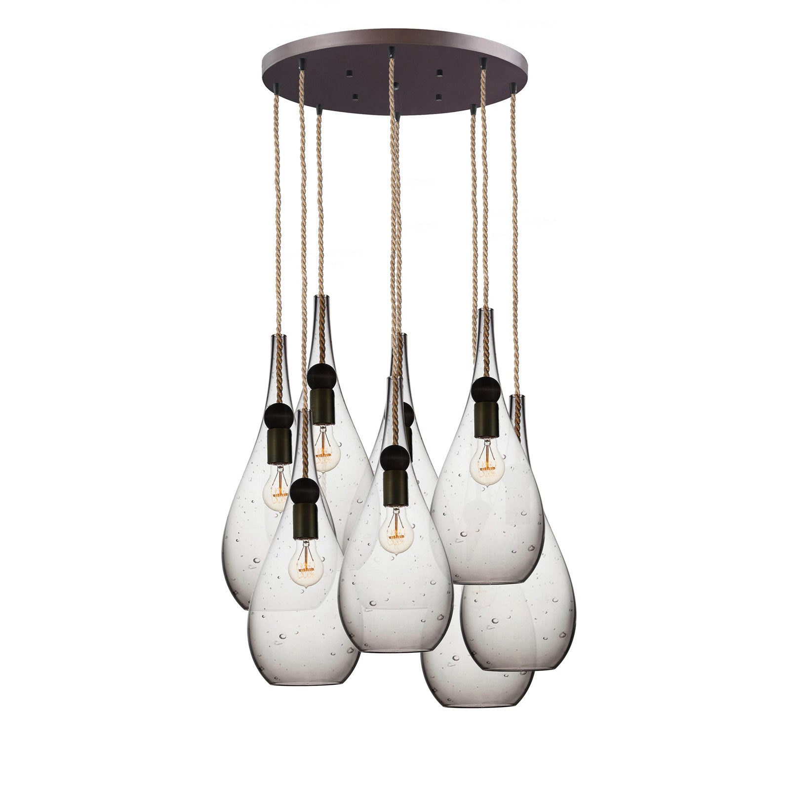 Luster Gaze Veridian Cluster 8-Light Chandelier - Background Shot