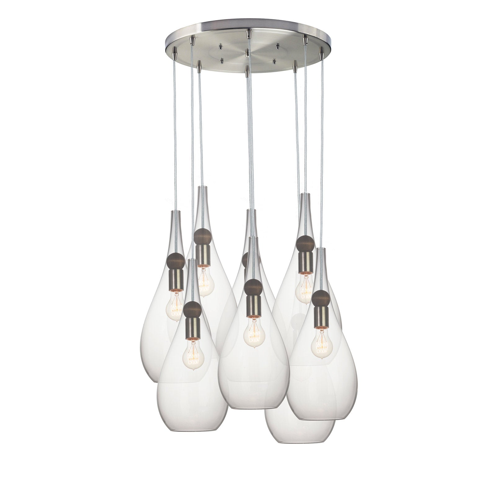 Luster Gaze Veridian Cluster 8-Light Chandelier - Background Shot