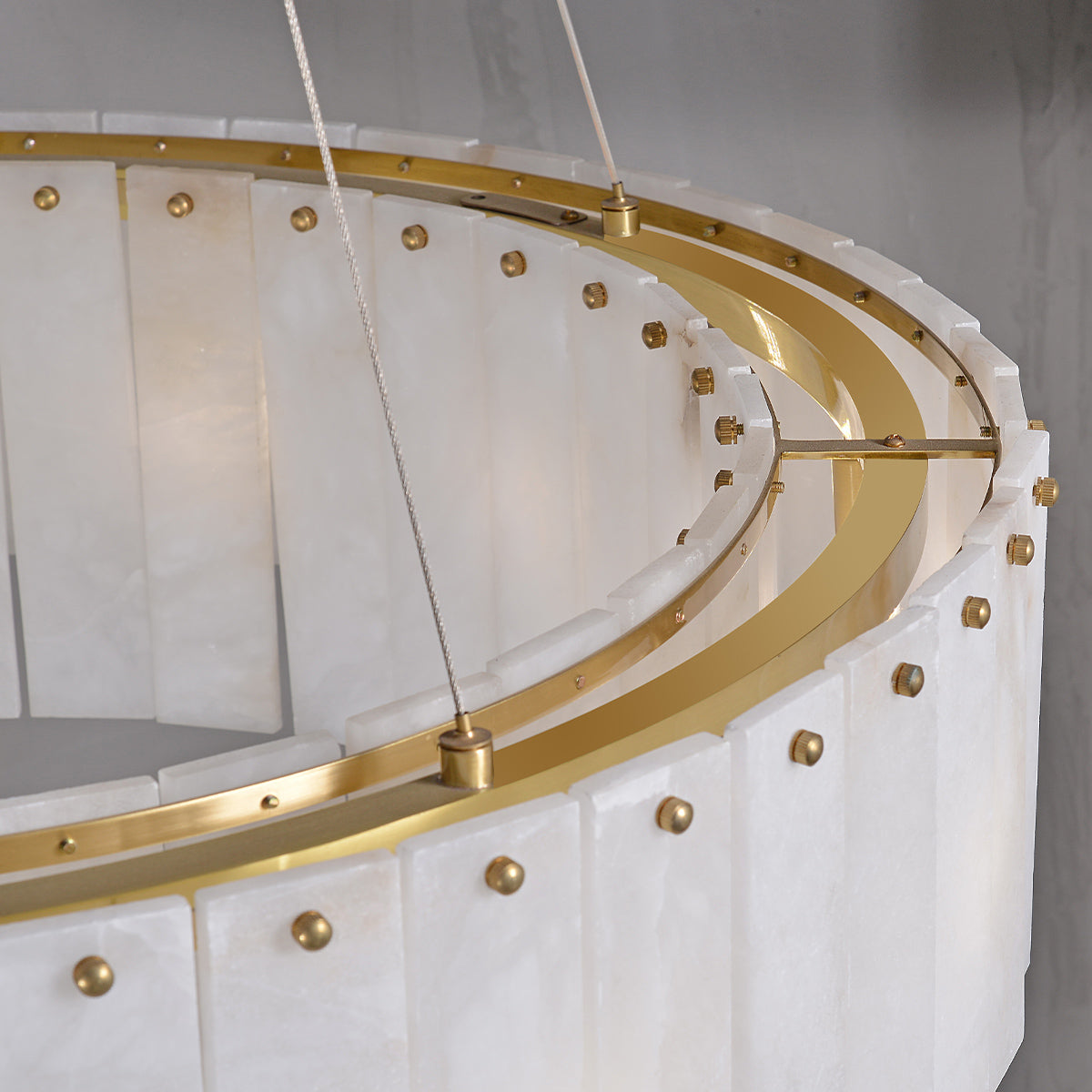 Round Alabaster Chandelier