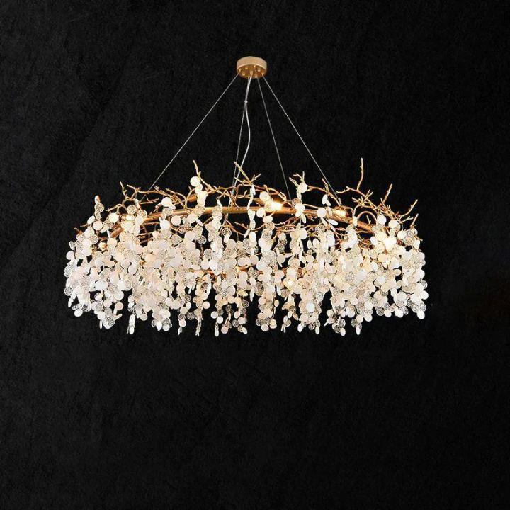 Luster Gaze Verdant Bloom Round Branch Chandelier - Background Shot