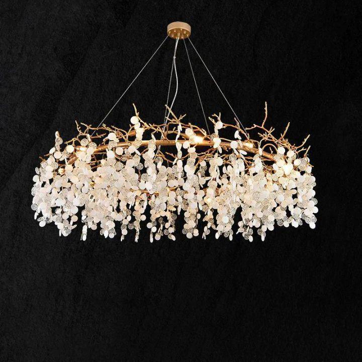 Luster Gaze Verdant Bloom Round Branch Chandelier - Background Shot