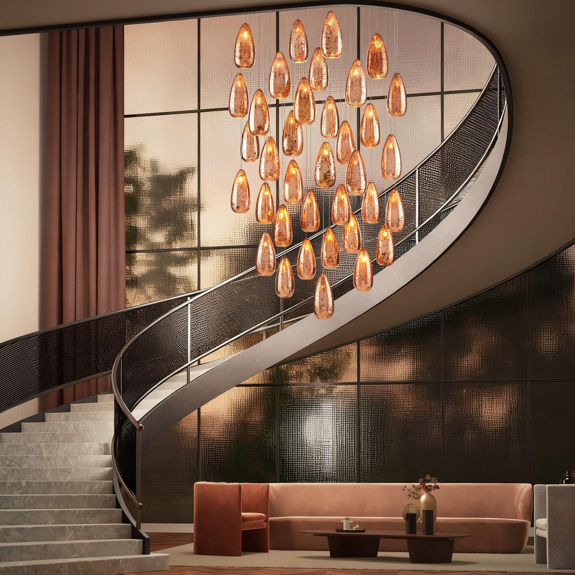 Edda Raindrop Round Chandelier