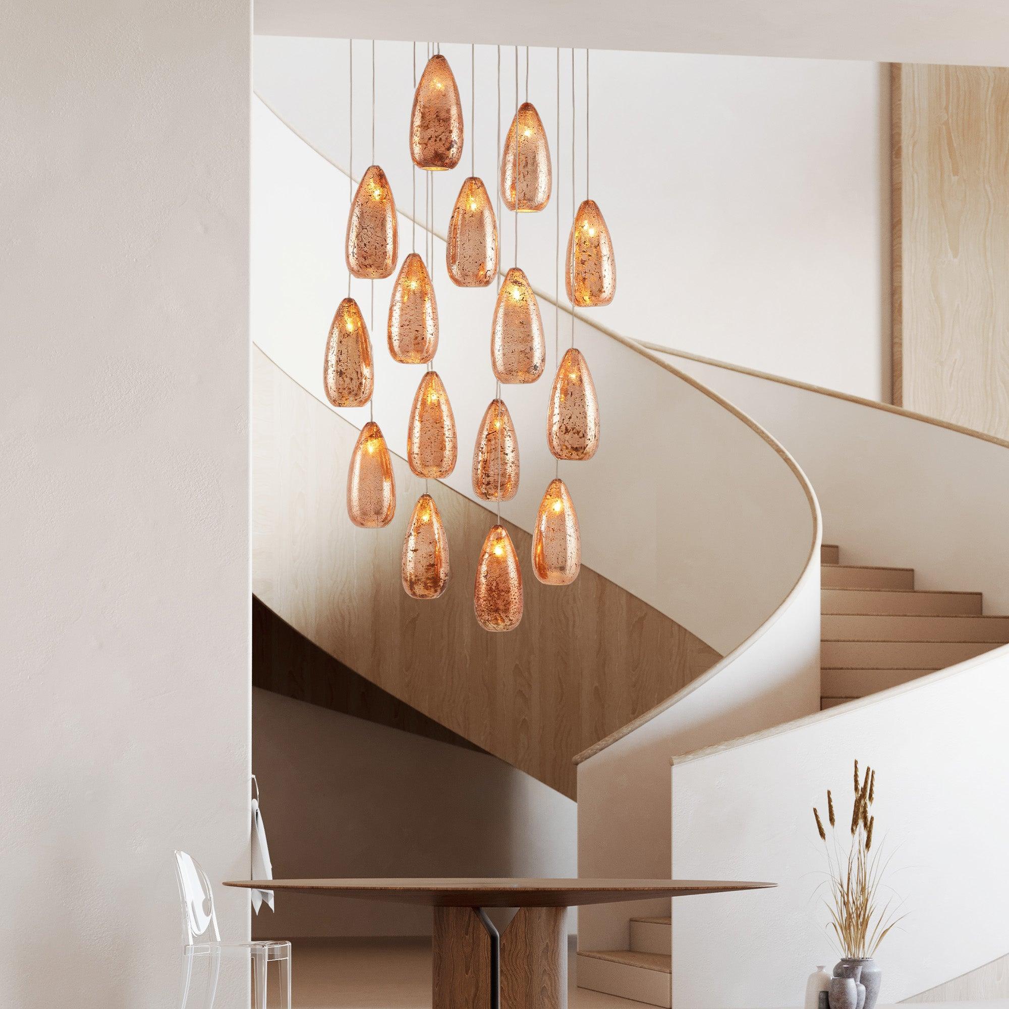 Edda Raindrop Round Chandelier