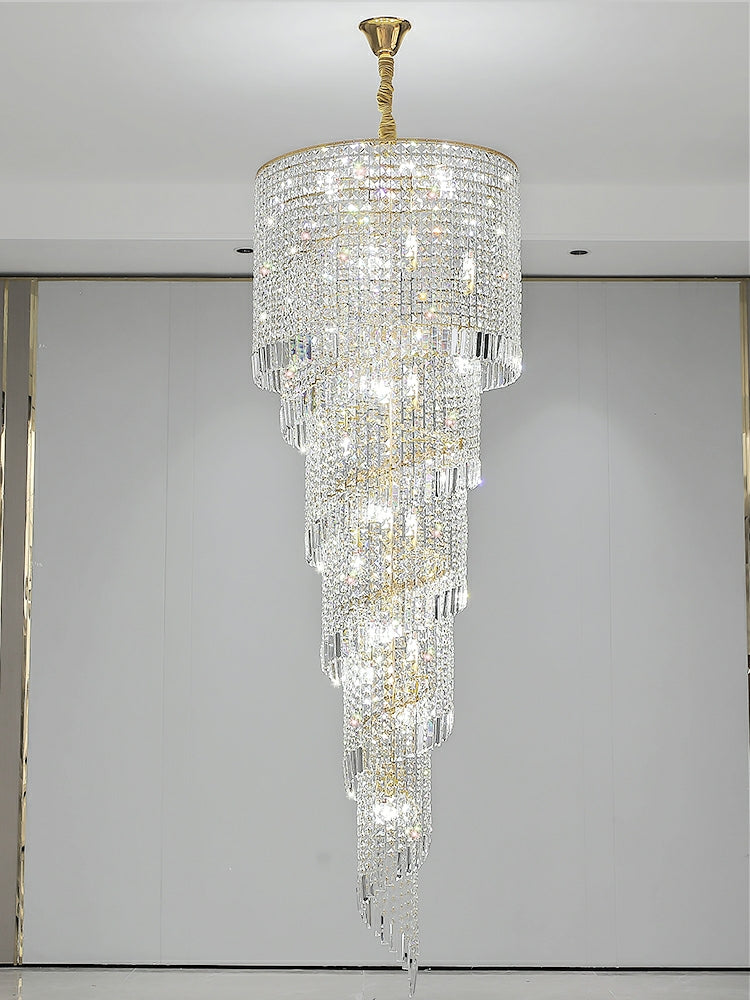 Luster Gaze Grand Lumina K9 Crystal Chandelier - Background Shot