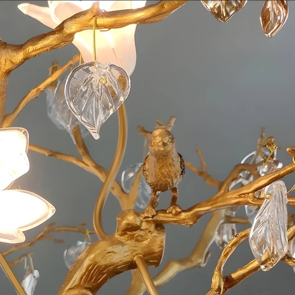 Flaviar Crystal Flower Branch Chandelier