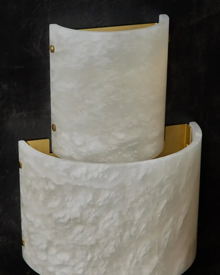 Half Cylinder Alabaster Wall Sconces Kevin Studio