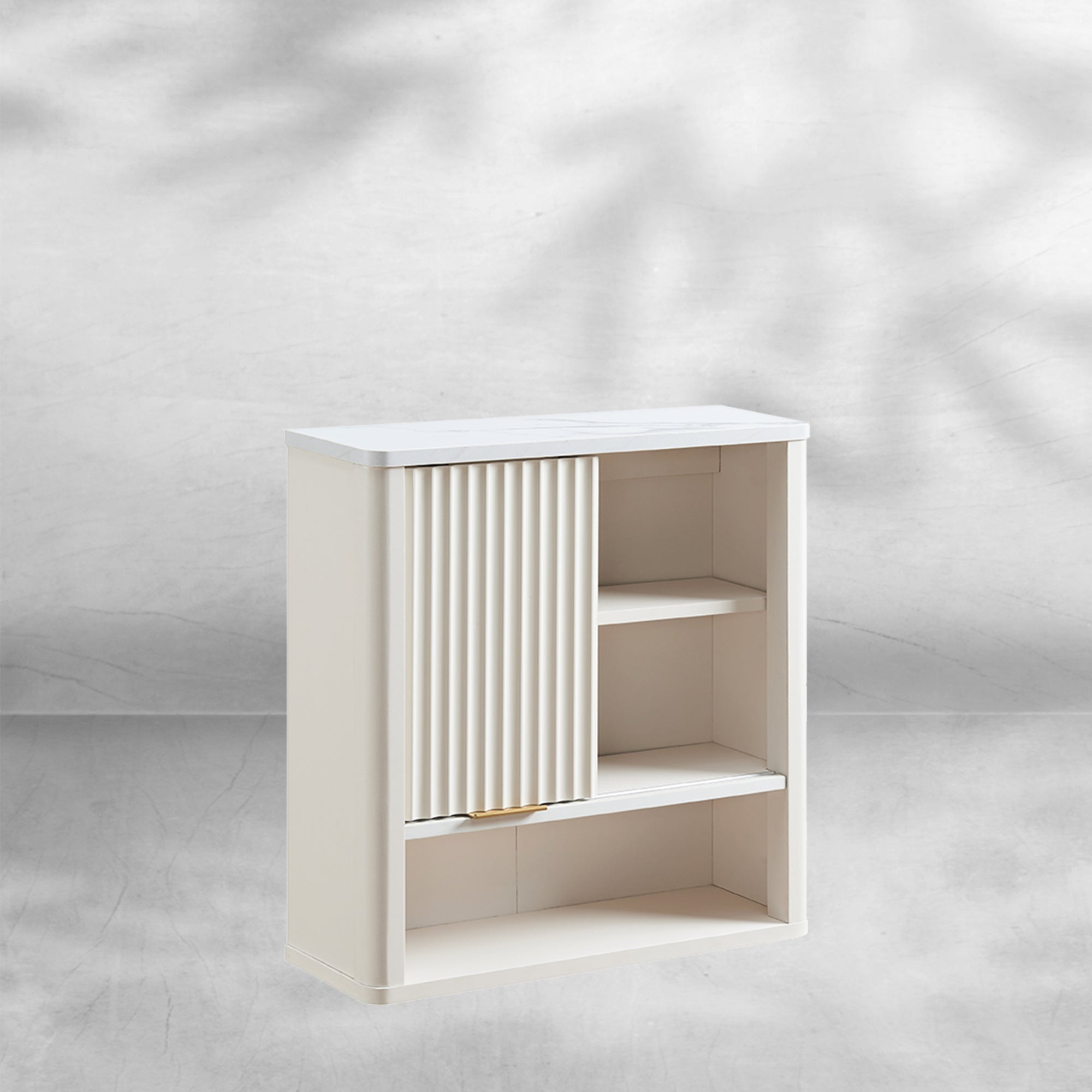 Bathroom Wall Cabinet with Fluted Door and Adjustable Shelf