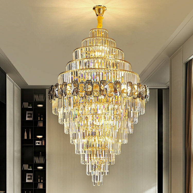 Luster Gaze Grand Lumina K9 Crystal Chandelier - formal American dining room