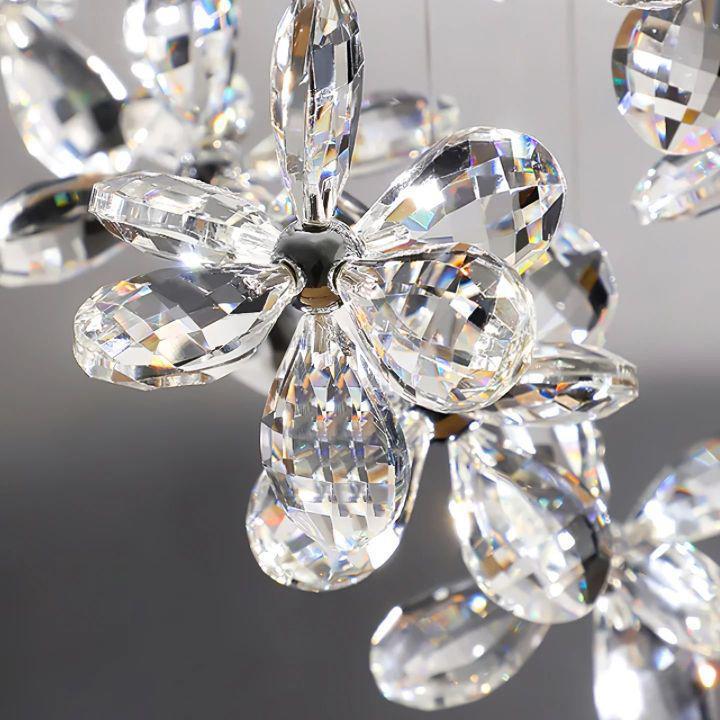 Luster Gaze Ethereal Bloom Crystal Chandelier - Background Shot