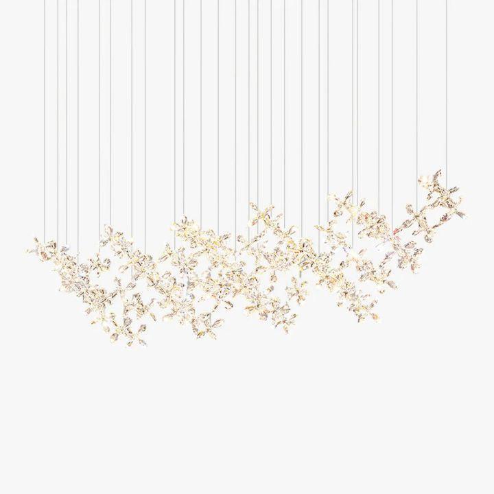 Luster Gaze Ethereal Bloom Crystal Chandelier - Background Shot