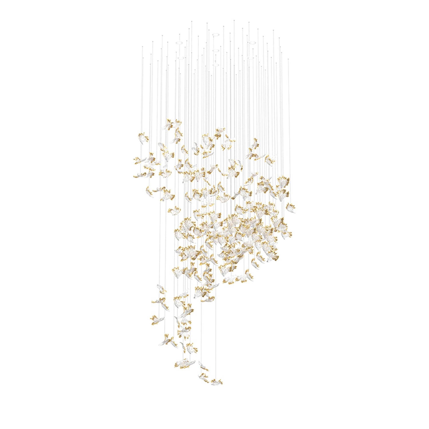 Galaxy Frosted Petals Frozen Chandelier