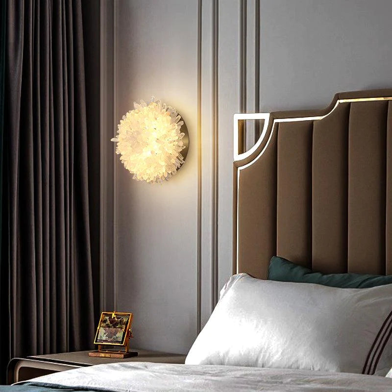 Besy Crystal Sunflower Wall Sconce