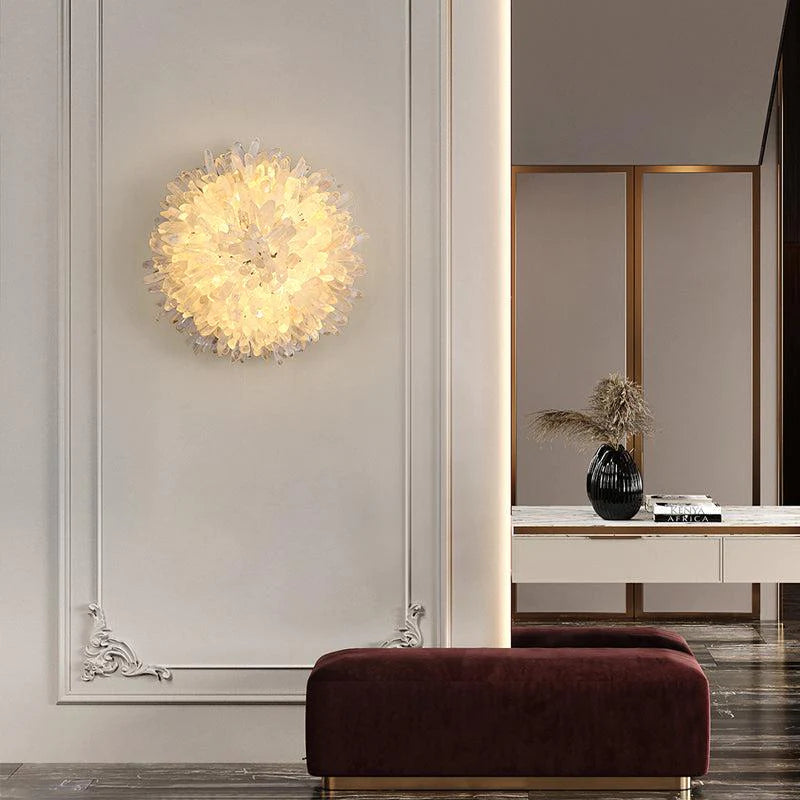 Besy Crystal Sunflower Wall Sconce