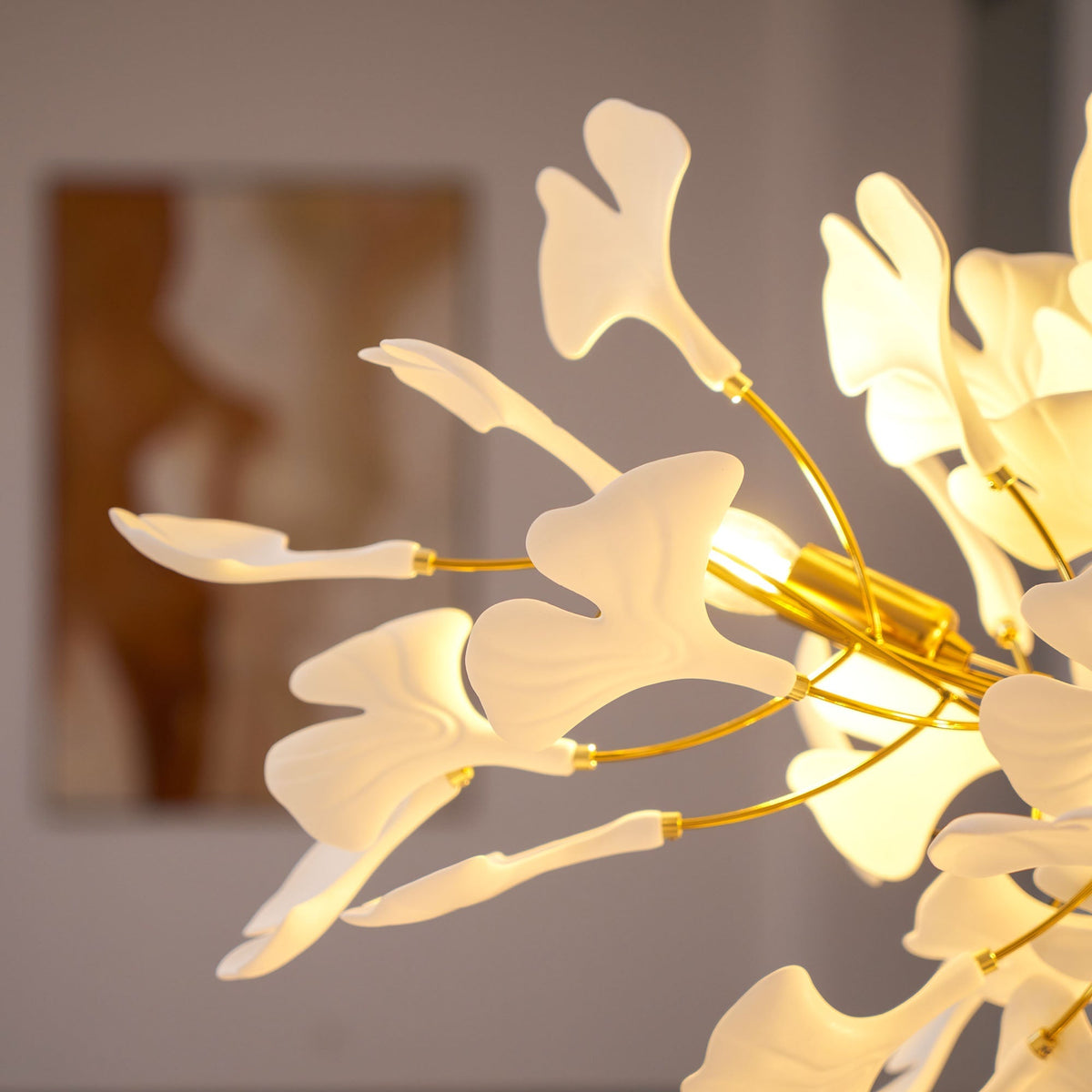 Gingko Ceramic Branch Chandelier F