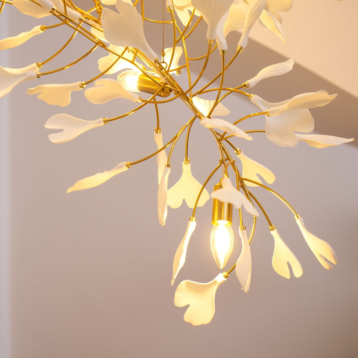 Gingko Ceramic Branch Chandelier F