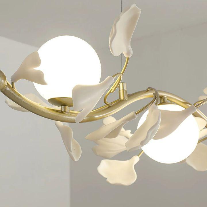 Luster Gaze Ginkgo Bloom Glass Chandelier - Background Shot