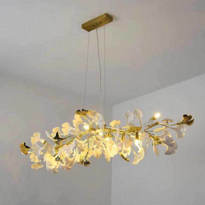 Luster Gaze Ginkgo Petal Branch Chandelier - Background Shot