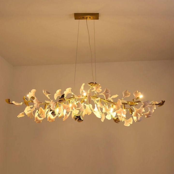 Luster Gaze Ginkgo Petal Branch Chandelier - Background Shot