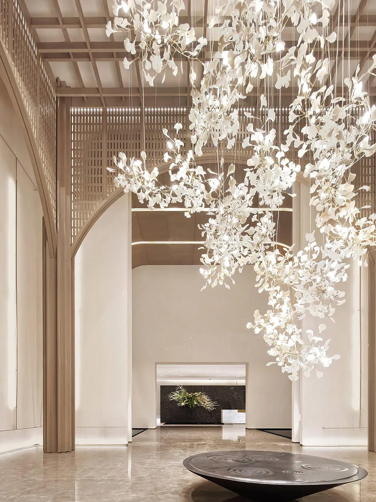 Gingko Ceramic Branch Chandelier F