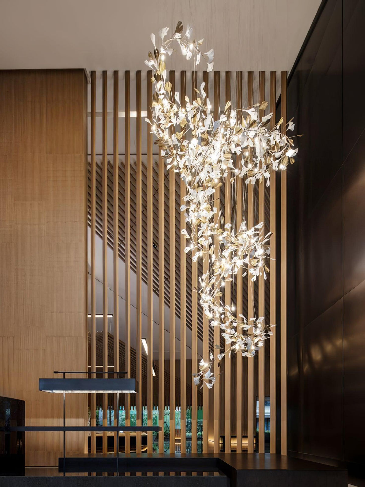 Gingko Ceramic Branch Chandelier F