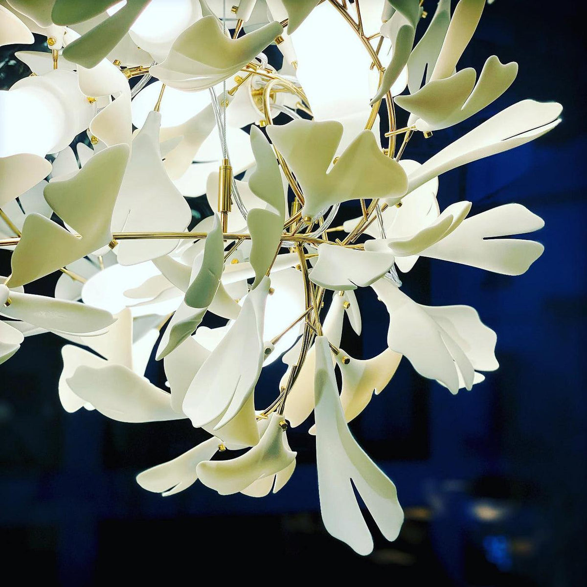 Gingko Ceramic Branch Chandelier F