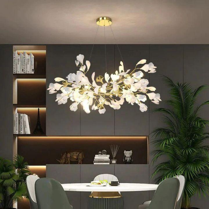 Luster Gaze Verdant Canopy Branch Chandelier - grand American foyer with two-story ceiling