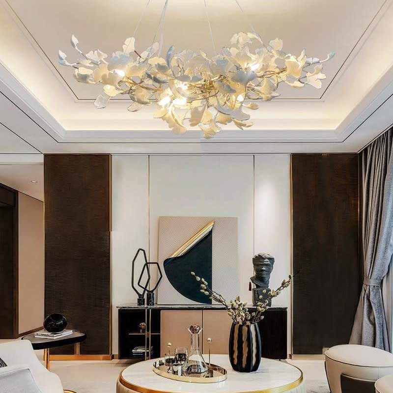 Ginkgo Ceramic Chandelier
