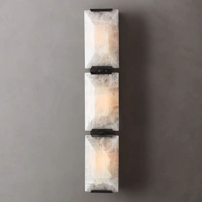 Harlou Alabaster Triple Bedroom Sconce
