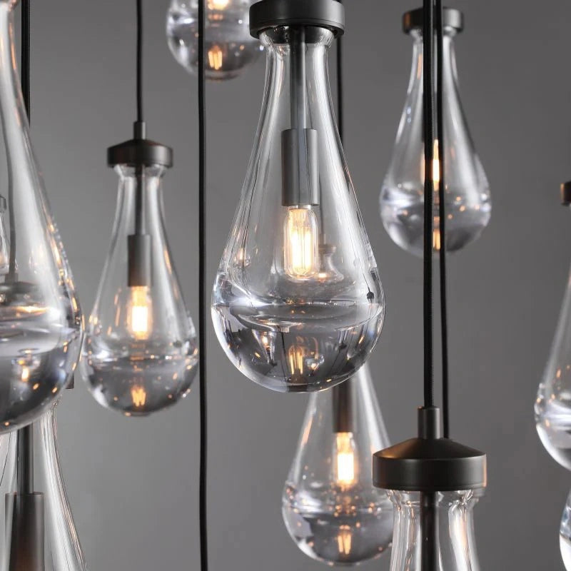 Raindrop Round Modern Chandelier Light