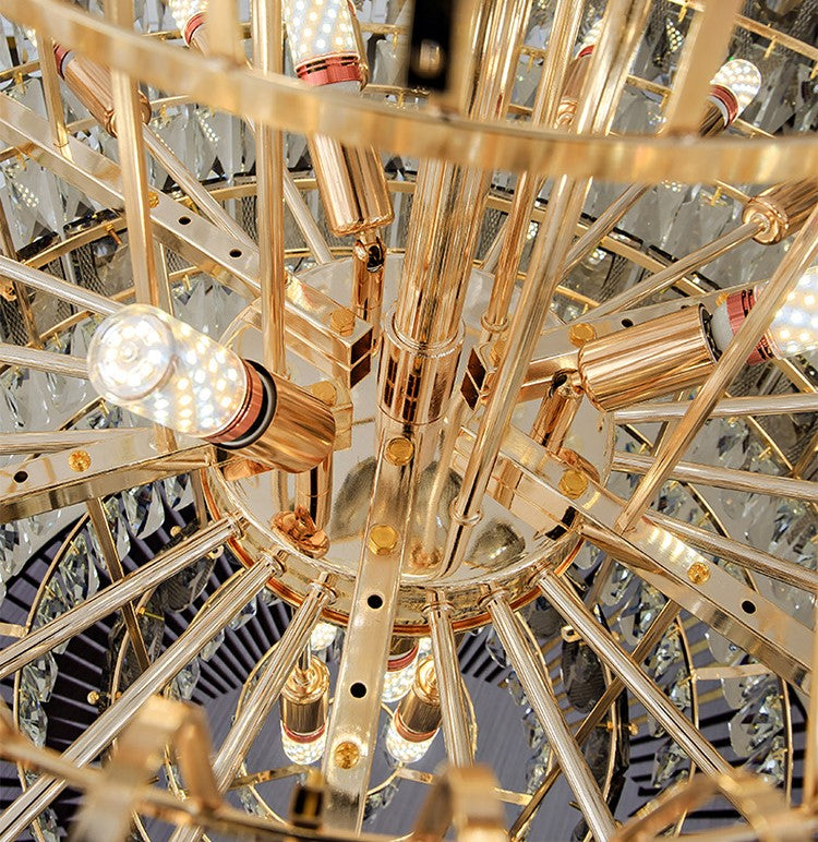 Luster Gaze Grand Empire Tiered Crystal Chandelier - Background Shot